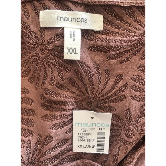NWT Maurices Womens Size XXL Sleeveless Top Tone On Tone Floral Stretch - Picture 5 of 5